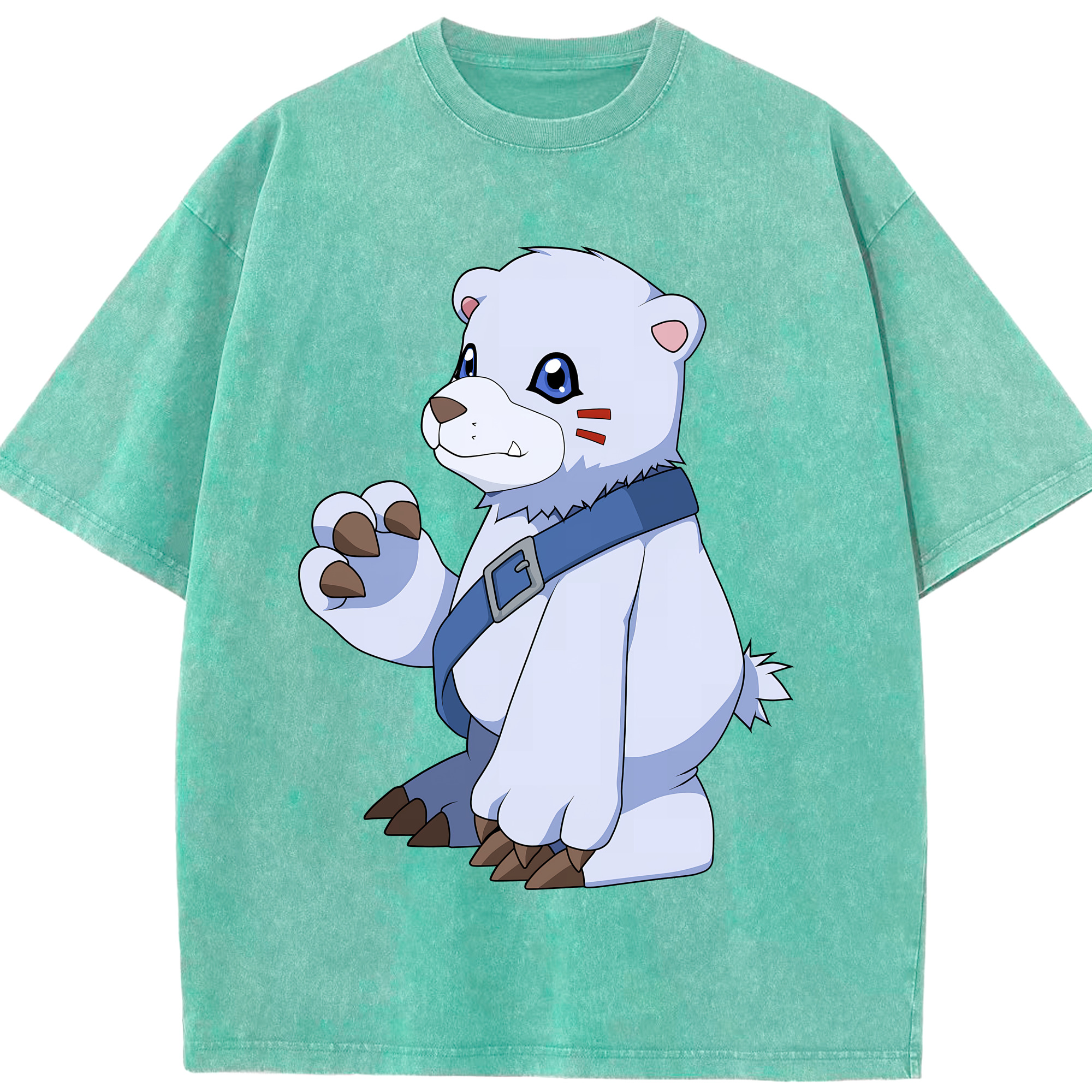 （画像用） Digimon デジタルモンスター/デジモン 綿100% ヴィンテージ風 半袖Tシャツ（フロントプリント）